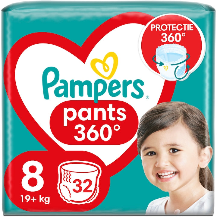 Pampers Pants Jumbo Pack Nr 8 19+kg - Scutece 32buc