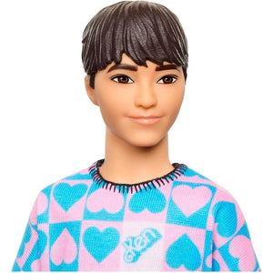 Barbie Papusa Ken Baiat Fashionistas cu Bluza cu Inimioare