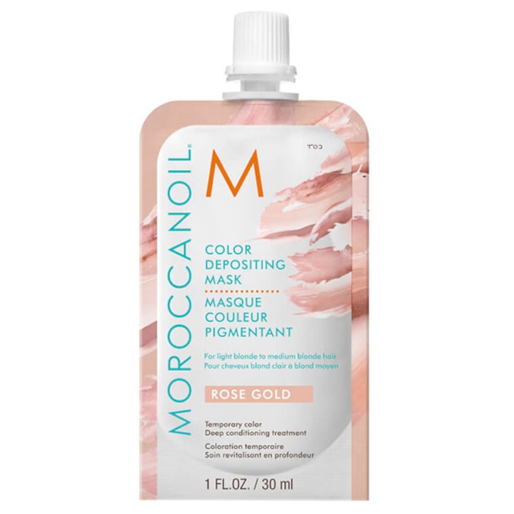 Masca de par nuantatoare Moroccanoil Rose Gold 30ml