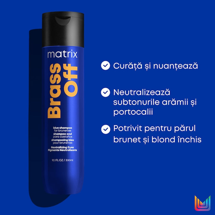 Matrix Total Results Brass Off Sampon 300ml - Pentru Neutralizarea Nuantelor Portocalii - Beauty Lounge