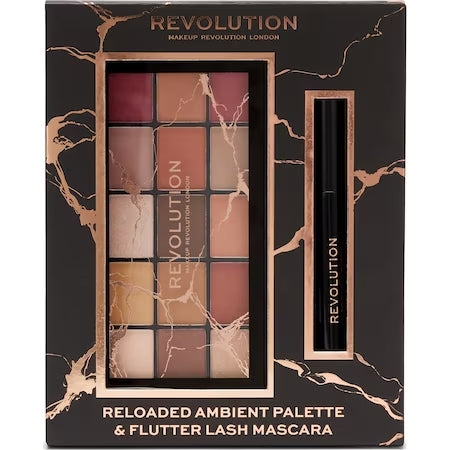 Makeup Revolution Reloaded Ambient Palette & Flutter Lash Mascara - Set Paleta Fard si Rimel