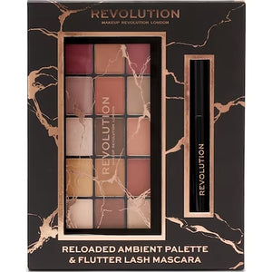 Makeup Revolution Reloaded Ambient Palette & Flutter Lash Mascara - Set Paleta Fard si Rimel
