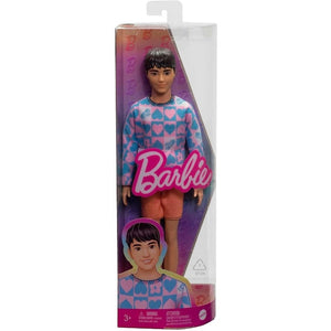 Barbie Papusa Ken Baiat Fashionistas cu Bluza cu Inimioare