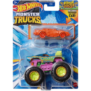 Hot Wheels Monster Truck si Masinuta Metalica Rodger Dodger