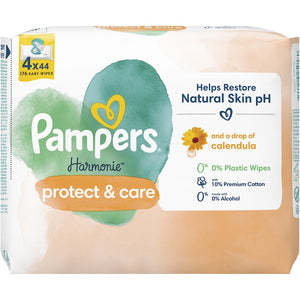 Pampers Harmonie Protect and Care 4x44buc - Servetele Umede 176buc