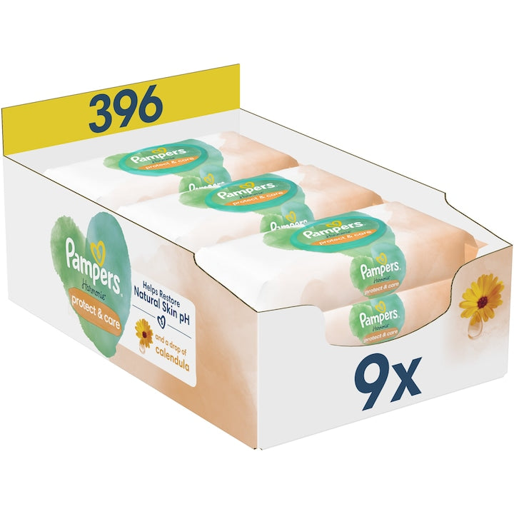 Pampers Harmonie Protect and Care 9x44buc - Servetele Umede 396buc