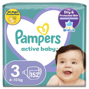 Pampers Active Baby Nr 3 6-10kg - Scutece 152buc