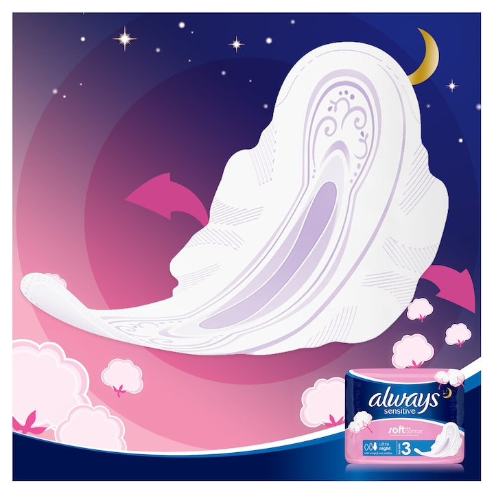 Always Sensitive Night - Absorbante 14 buc