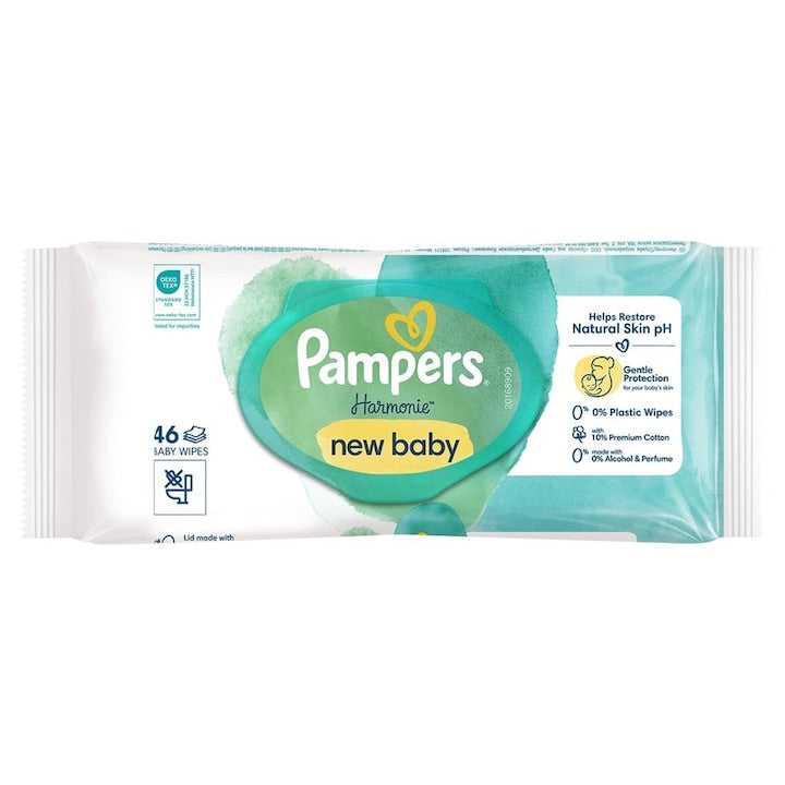 Pampers Harmonie New Baby - Servetele Umede 46buc