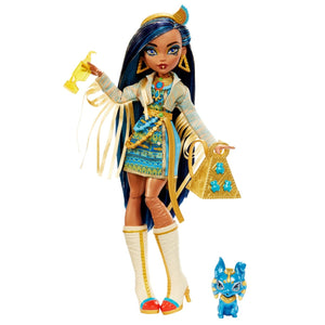 Monster High Papusa Cleo Denile cu Animalut si Accesorii