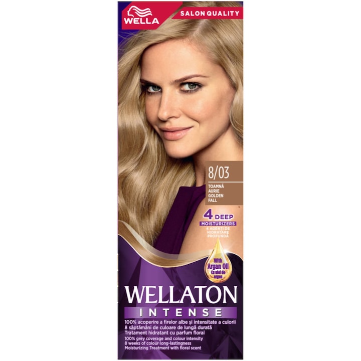 Wella Wellaton Intense 8/03 - Vopsea de Par Permanenta 110ml