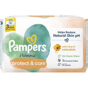 Pampers Harmonie Protect and Care 3x44buc - Servetele Umede 132buc