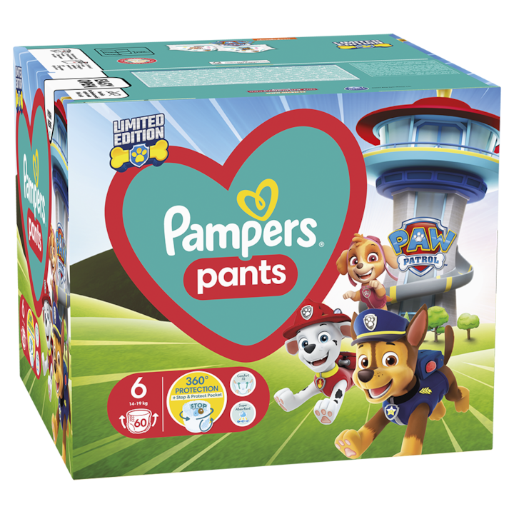 Pampers Pants Patrula Catelusilor Nr 6 14-19kg - Scutece 60buc