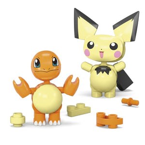 Pokemon Mega Set Doua Bile Charmander si Pichu 40 Piese