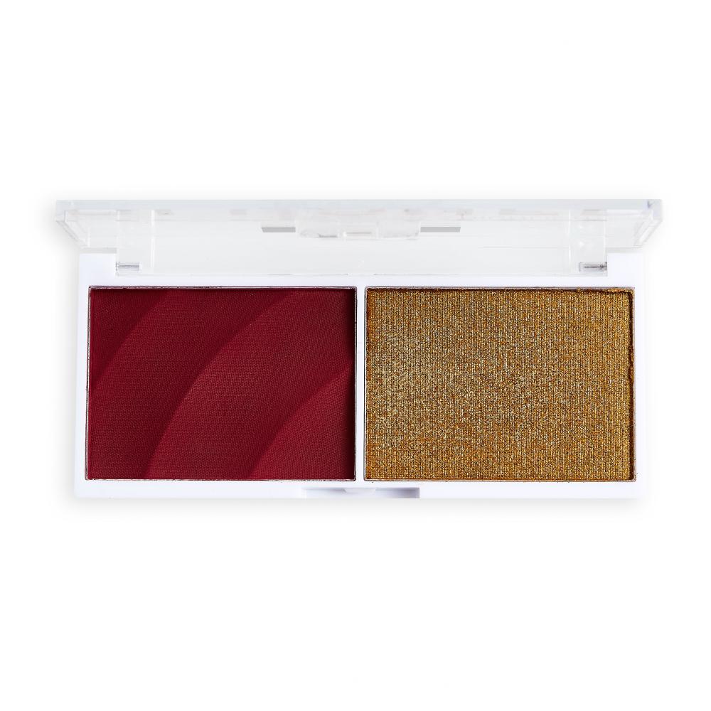 Makeup Revolution Relove Colour Play Blushed Duo Wishful - Blush Iluminator