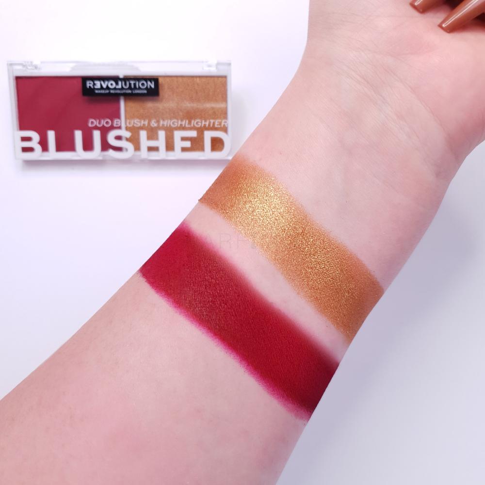 Makeup Revolution Relove Colour Play Blushed Duo Wishful - Blush Iluminator