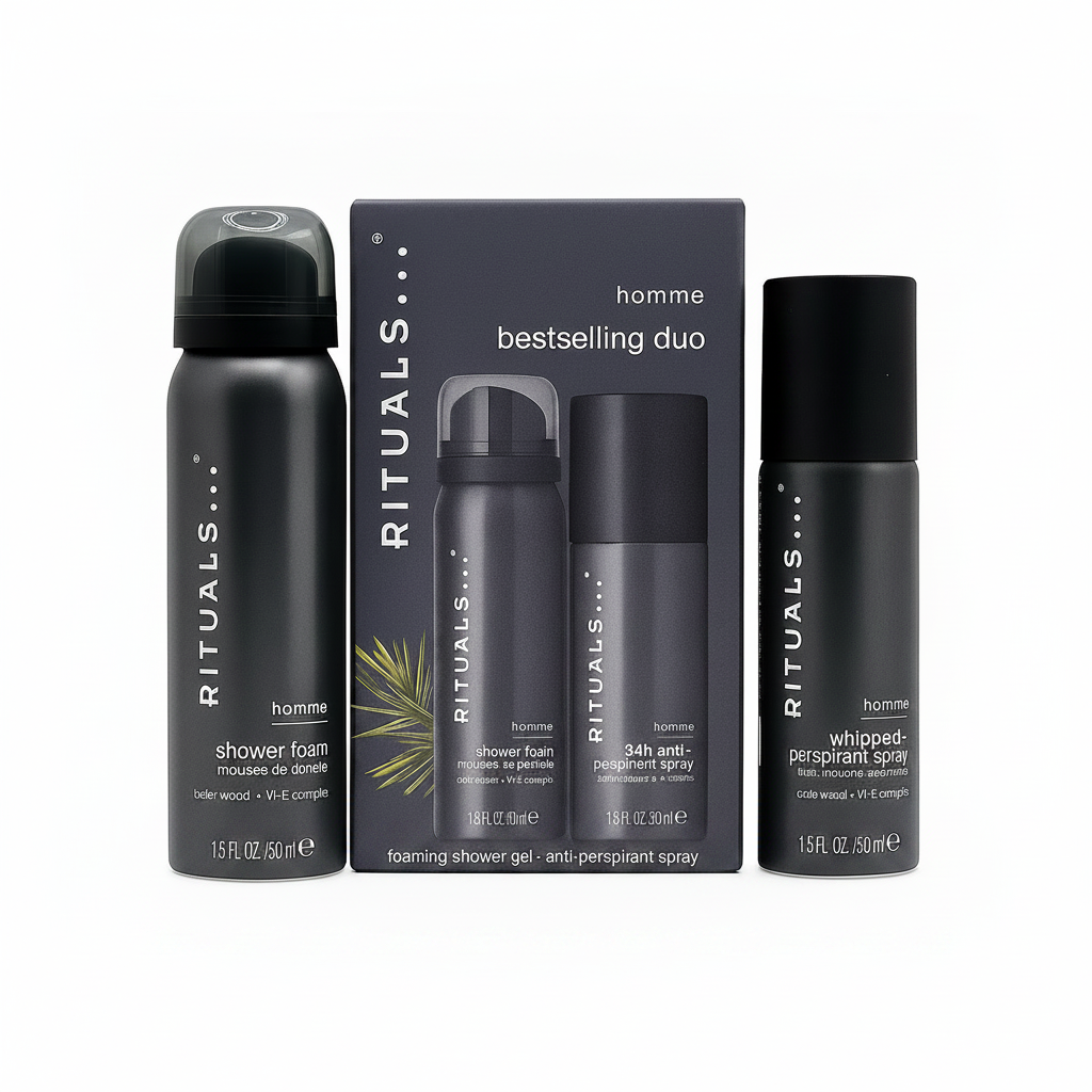 Rituals The Ritual of Homme Bestselling Duo Set - Spuma de Dus 50ml + Anti-Perspirant 50ml