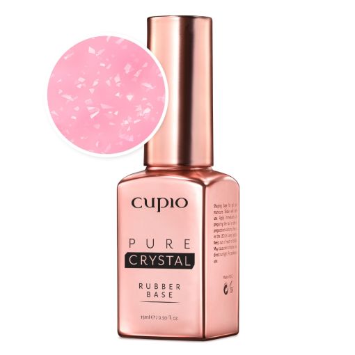 Cupio Rubber Base Pure Crystal - Camellia Rose 15ml