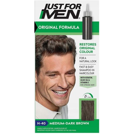 Just For Men Medium Dark Brown H-40 – Sampon Colorant pentru Bărbați 66ml