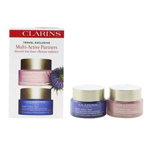Clarins Travel Set Multi Active Partners Day Cream 50ml si Night Cream Dry Skin 50ml