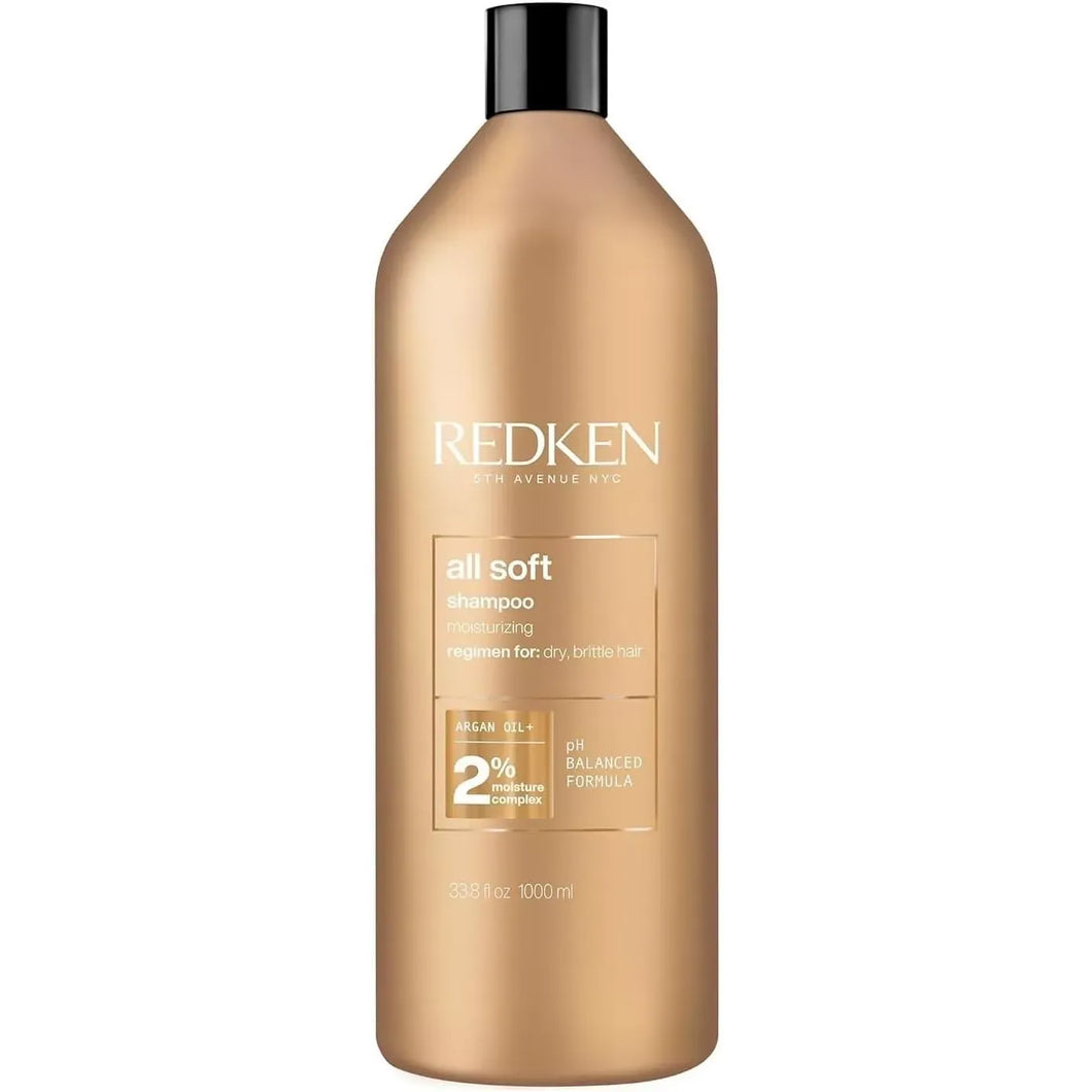 Redken All Soft - Sampon cu Ulei de Argan Pentru Parul Uscat 1000ml