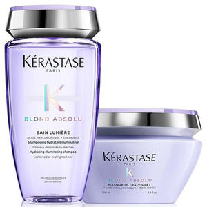 Set Kerastase Blond Absolu - Sampon Bain Lumiere 250ml si Masca 200ml