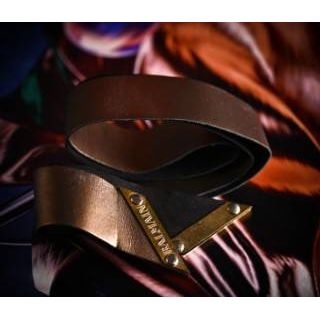 Balmain Hair Head Band Bronze Leather - Bentita de Lux din Piele - Beauty Lounge