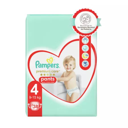 Pampers Pants Premium Care Nr 4 9-15kg - Scutece 38buc