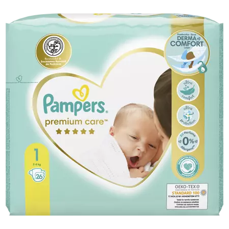 Pampers Pants Premium Care Nr 1 2-5kg - Scutece 26buc