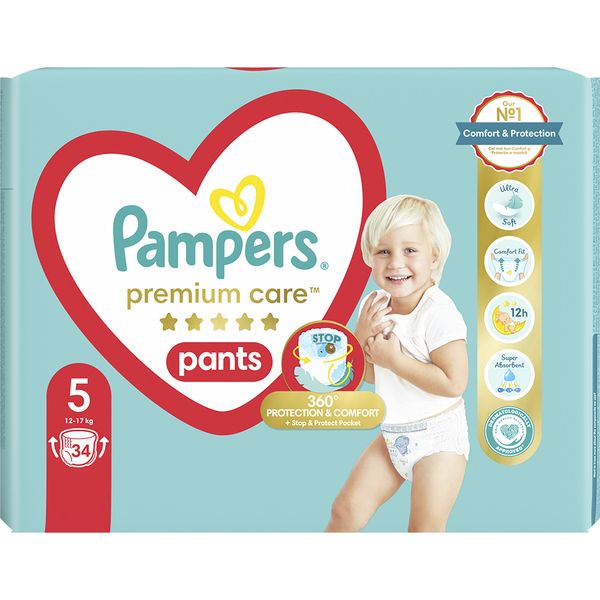 Pampers Pants Premium Care Nr 5 12-17kg - Scutece 34buc