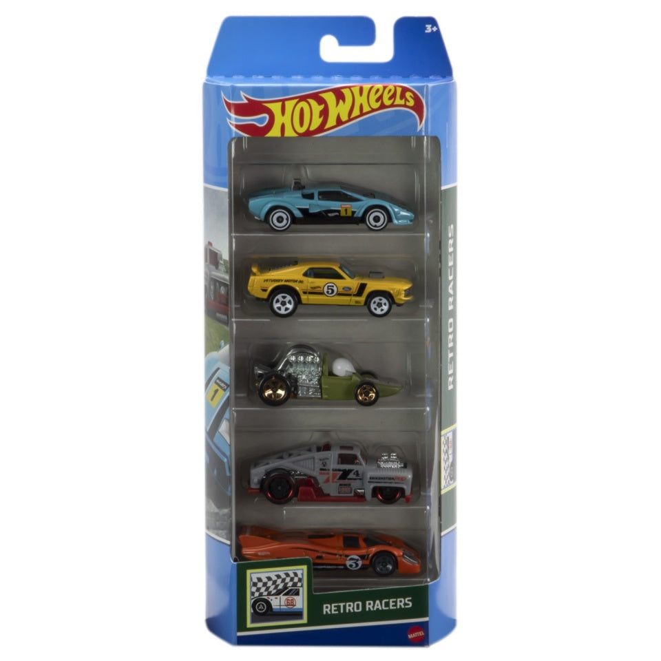 Hot Wheels Set 5 Masini cu Design Retro Racers