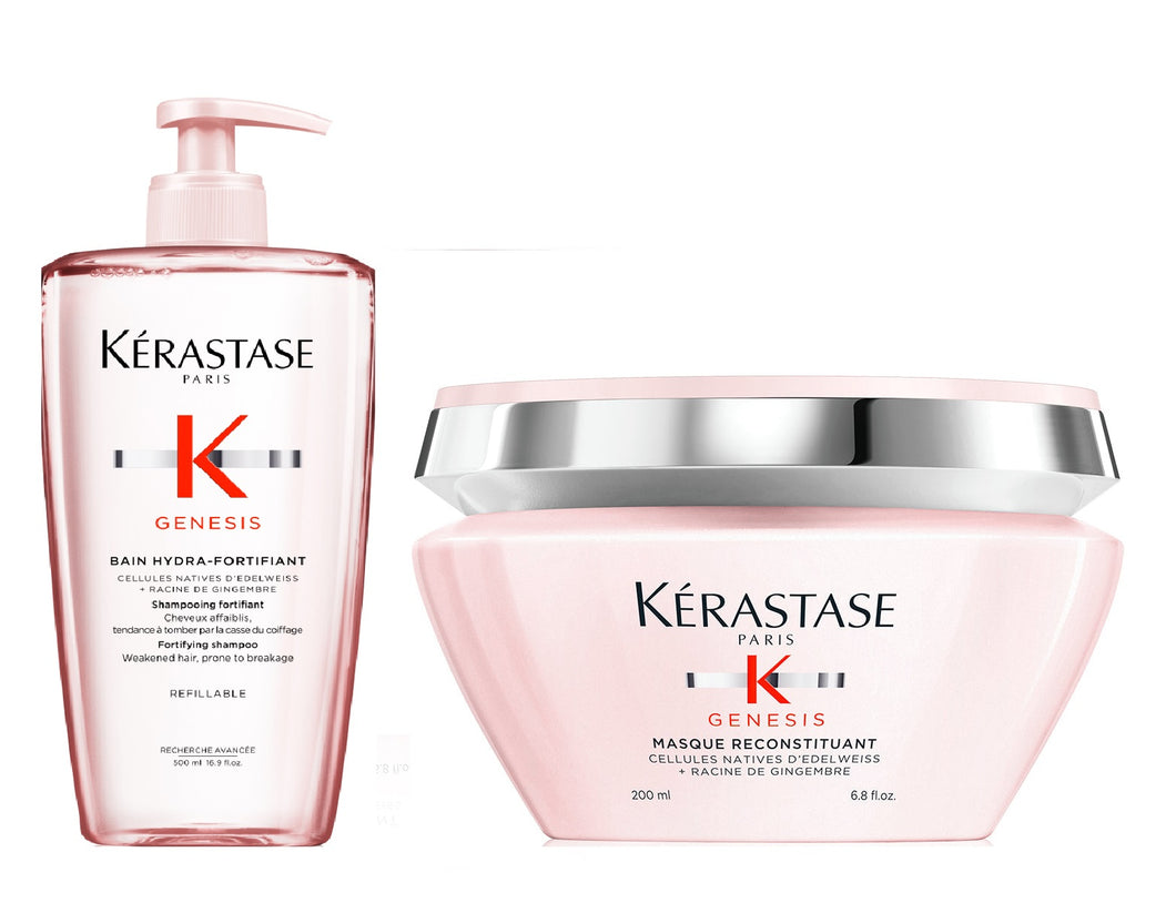 Set Kerastase Genesis Duo Refill Sampon Bain Hydra 500ml si Masca Reconstituant 200ml