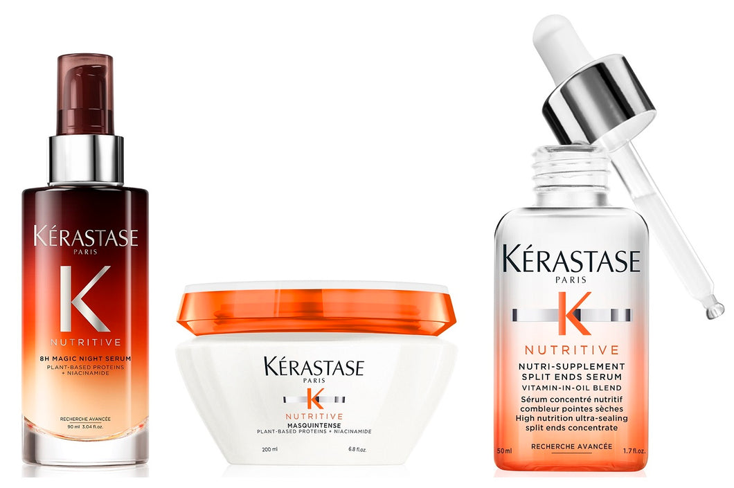 Set Kerastase Nutritive Trio – Ser 8H Night 90ml + Ser Hranitor 50ml + Masca 200ml