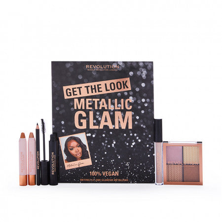Makeup Revolution Metallic Glam - Set pentru Machiajul Zonei Ochilor