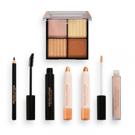 Makeup Revolution Metallic Glam - Set pentru Machiajul Zonei Ochilor