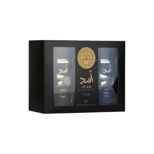 Lattafa Asad 100ml si Asad Zanzibar 100ml Set - Apa de Parfum Pentru Barbati