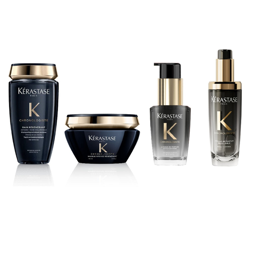 Set Kerastase Chronologiste - Sampon 250ml + Masca 200ml + Ulei 30ml + Rezerva Ulei 75ml