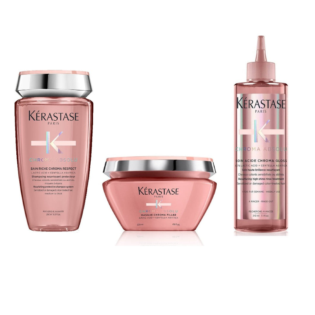 Set Kerastase Chroma Absolu – Sampon 250ml + Masca 200ml + Tratament 210ml