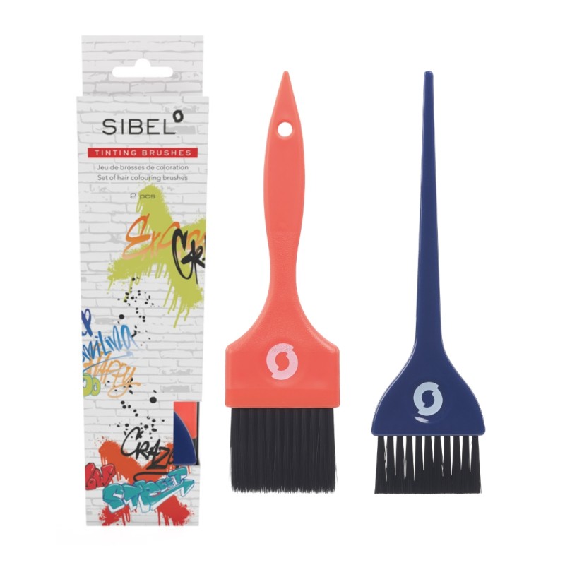 Sibel Tinting Brushes FW25 Graffiti 2pcs - Pensule Pentru Vopsirea Parului