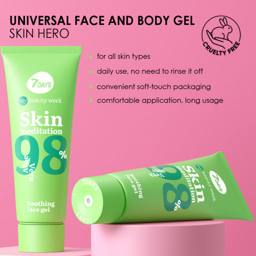 7DAYS Gel Facial My Beauty Week Skin Meditation Calmant 80ml - Calmeaza Inflamatiile