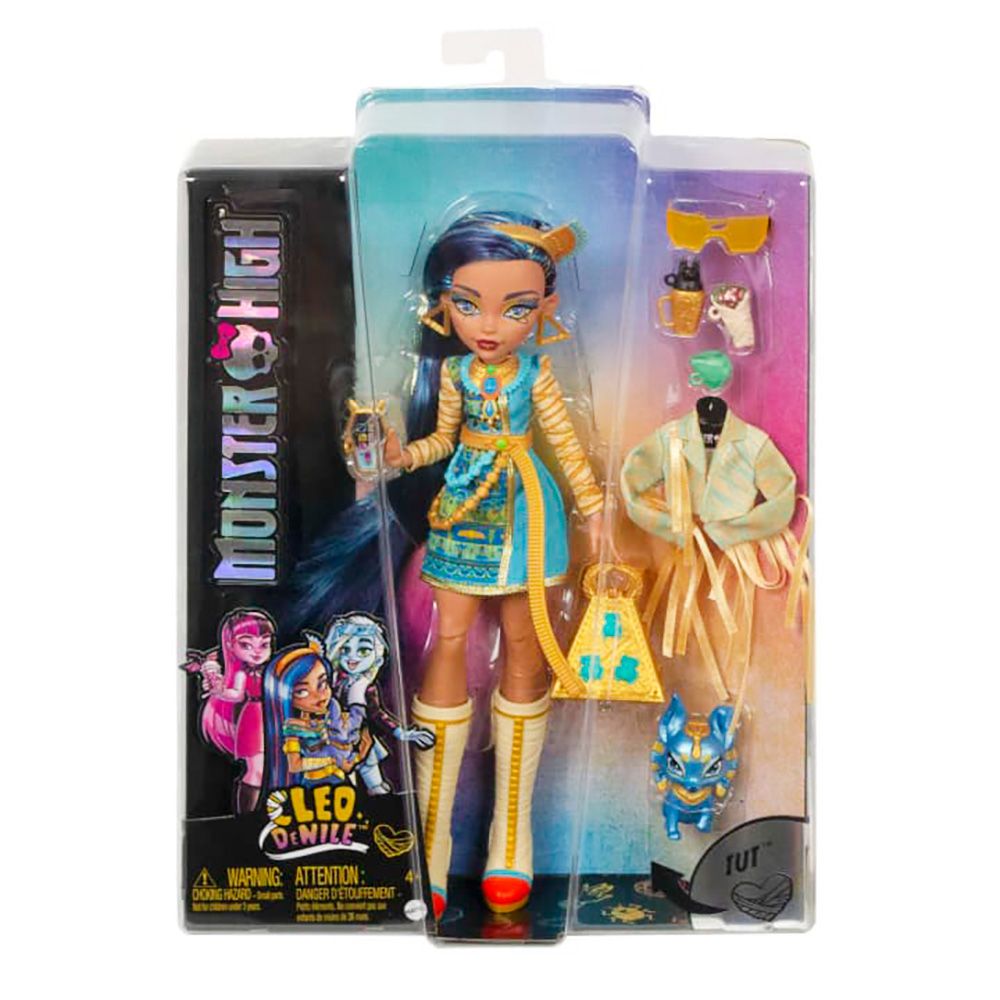 Monster High Papusa Cleo Denile cu Animalut si Accesorii