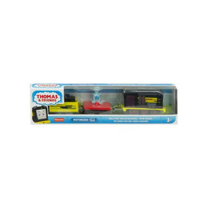 Fisher Price Thomas Locomotiva Motorizata Diesel cu 2 Vagoane