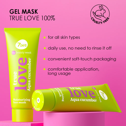 7DAYS Masca Faciala My Beauty Week True Love Hidratanta 80ml - Hidratare Profunda