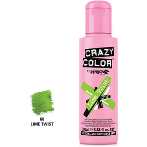 Crazy Color 68 Lime Twist Vopsea Semipermanenta 100ml