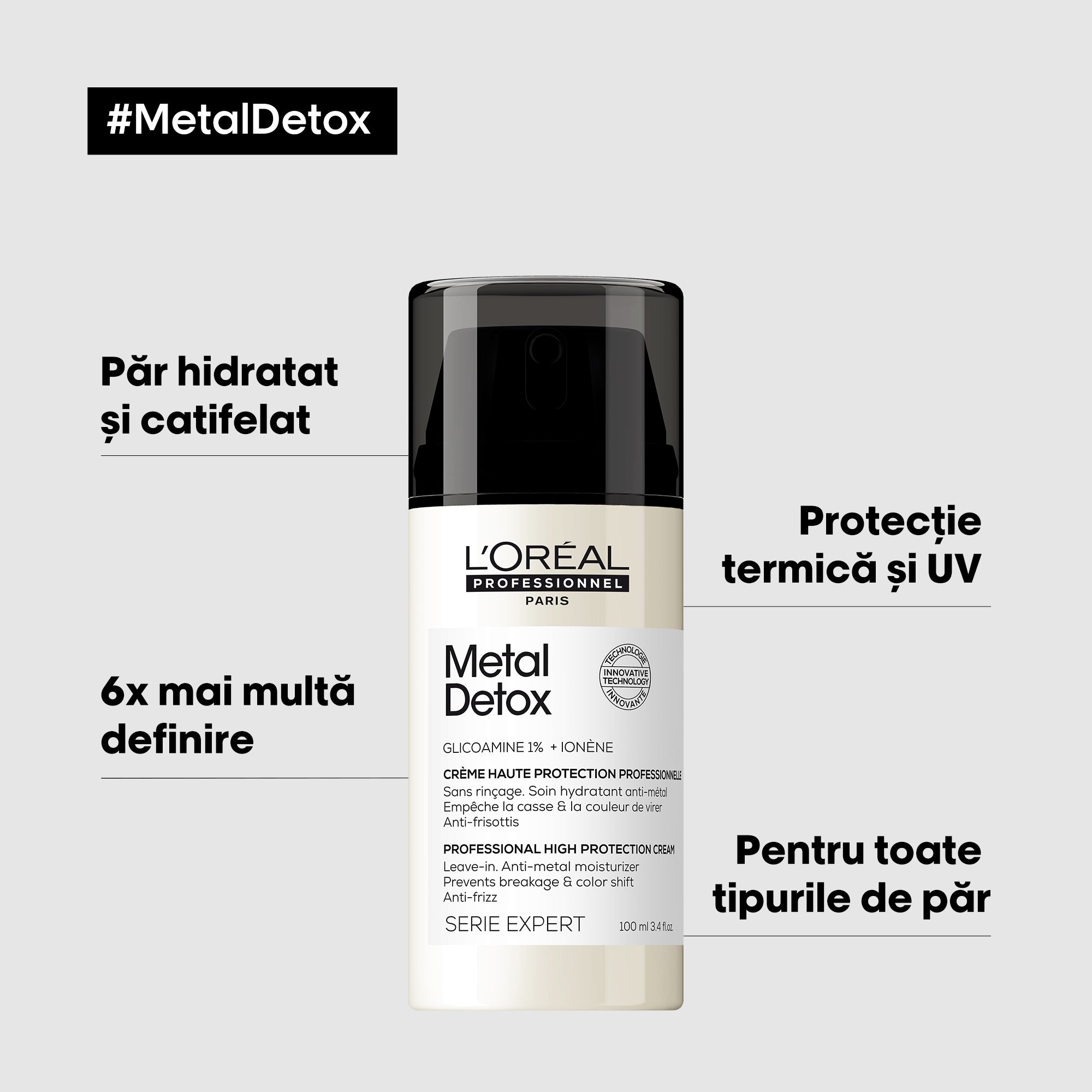 L'Oreal Professionnel SE Metal Detox Crema Profesionala Fara Clatire 100ml - Beauty Lounge
