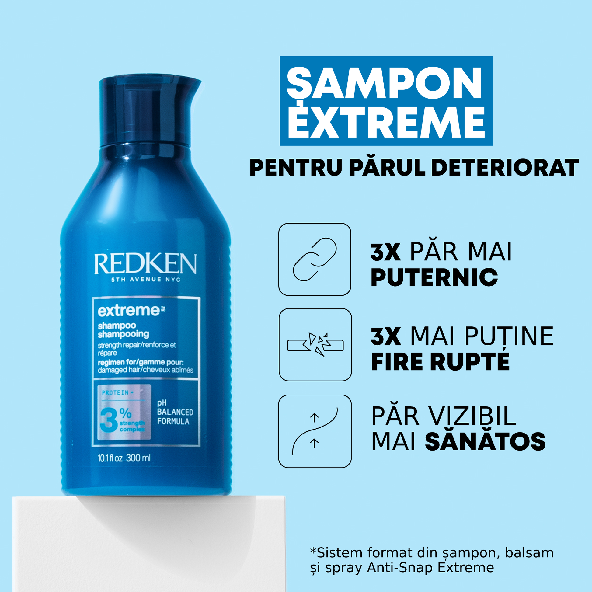 Redken Extreme - Sampon Pentru Par Deteriorat cu Proteine 300ml - Beauty Lounge