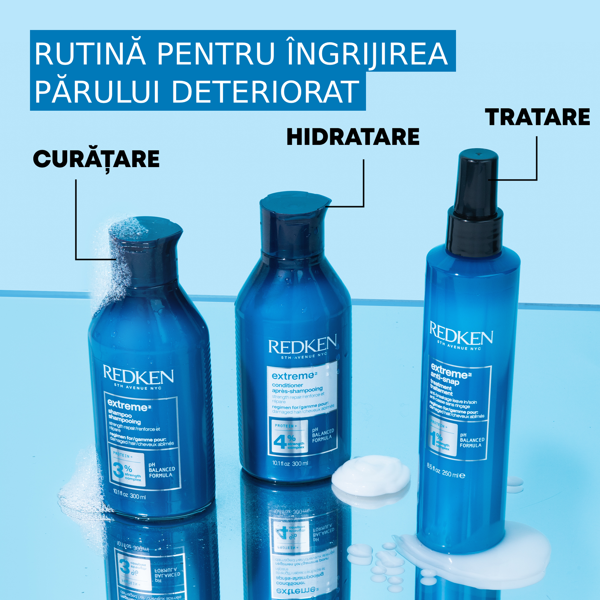 Redken Extreme - Sampon Pentru Par Deteriorat cu Proteine 300ml - Beauty Lounge