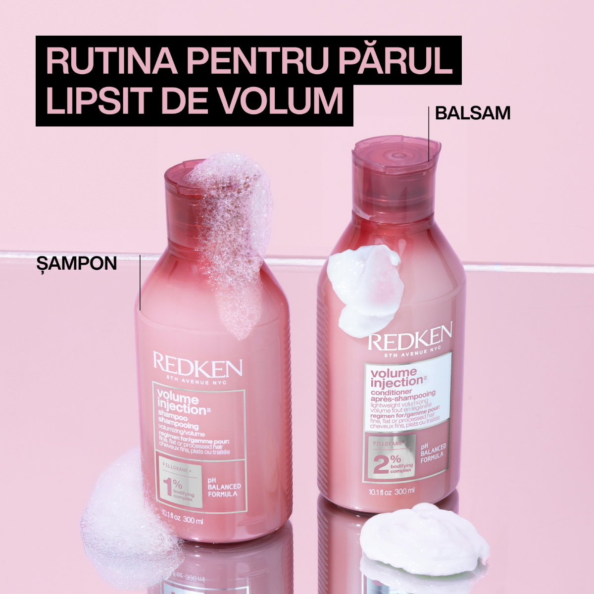 Set Redken Duo Volume Injection – Sampon 300ml pentru Par Fin si Lipsit de Volum - Beauty Lounge
