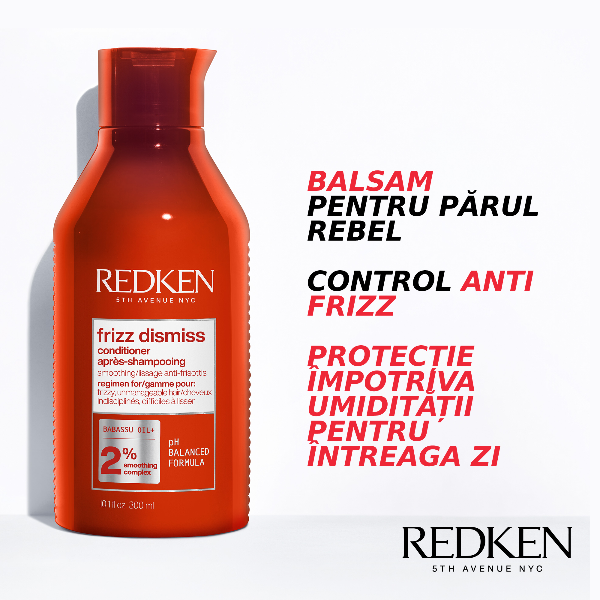 Redken Frizz Dismiss - Balsam Pentru Protectie Anti-Electrizare 300ml - Beauty Lounge
