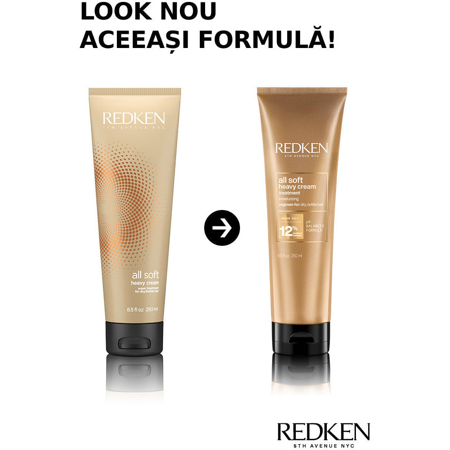 Redken All Soft Heavy Cream - Masca cu Ulei de Argan Pentru Parul Uscat 250ml - Beauty Lounge